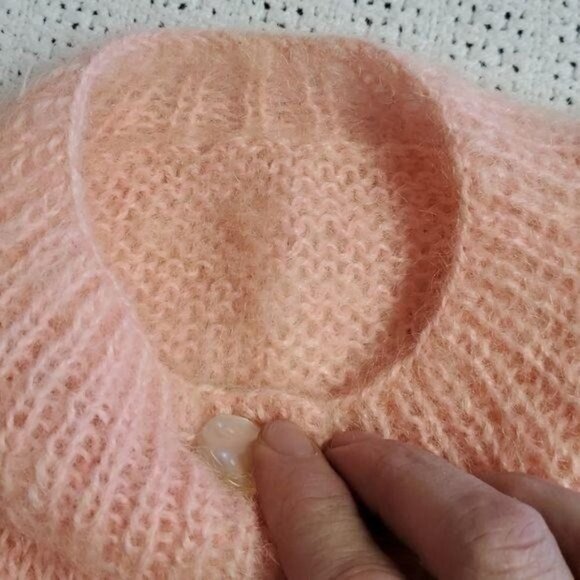 Vintage Handmade 1960's Stunning Wool & Angora Lt. Pink Lined 2 pc. Skirt Set - Picture 16 of 16